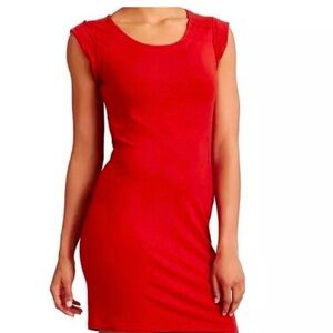 Athleta Charisma Vibrant Red Mini Dress Size L
